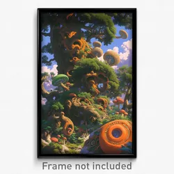 Art Poster - Velvety Glen (Psychedelic Trippy Weird 11x17 Print)