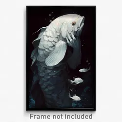 Anime Art Poster - Arowana Feeling Self Confident, Disappointed Grey Capelet