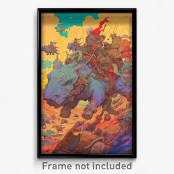 Art Poster - Fluffy Conquest (Psychedelic Trippy Weird 11x17 Print)