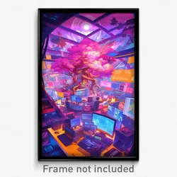 Art Poster - Major Stock Trading Floor (Psychedelic Trippy Weird 11x17 Print)