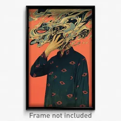 Art Poster - Man Feeling Woe Wearing Animated Asymmetrical Sleeves (Print)