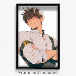 Anime Art Poster - Man Feeling Grumpiness Wearing Soft Detached Sleeves (Print)