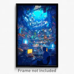 Art Poster - Big Vinyl Store (Psychedelic Trippy Weird 11x17 Print)