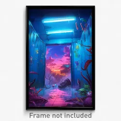 Art Poster - Sweet Locker Room (Psychedelic Trippy Weird 11x17 Print)