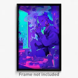 Art Poster - Violet Corner, (Psychedelic Trippy Weird 11x17 Print)