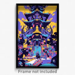 Art Poster - Kaleidoscopic Temple (Psychedelic Trippy Weird 11x17 Print)