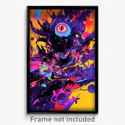 Art Poster - Energetic Stable (Psychedelic Trippy Weird 11x17 Print)