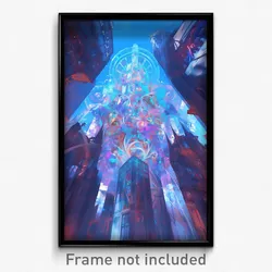 Art Poster - Kaleidoscopic Stockholm (Psychedelic Trippy Weird 11x17 Print)