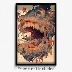Art Poster - Puny Maw (Psychedelic Trippy Weird 11x17 Print)