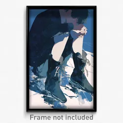 Anime Art Poster - Boy Feeling Lonely Wearing Gorgeous Boots (Print)
