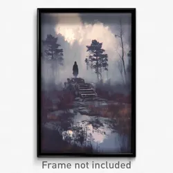 Art Poster - Dreary Land (Psychedelic Trippy Weird 11x17 Print)
