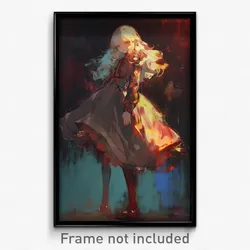 Art Poster - Girl Feeling Miserliness Wearing Jagged Petticoat (Print)