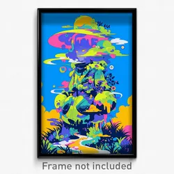 Art Poster - Zany Bush (Psychedelic Trippy Weird 11x17 Print)
