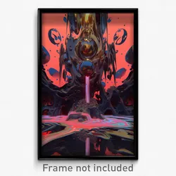 Art Poster - Dense Respite (Psychedelic Trippy Weird 11x17 Print)