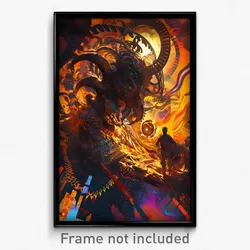 Art Poster - Energetic Furnace (Psychedelic Trippy Weird 11x17 Print)