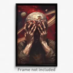 Art Poster - Big Jupiter (Psychedelic Trippy Weird 11x17 Print)
