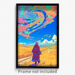 Art Poster - Unrealistic Lane (Psychedelic Trippy Weird 11x17 Print)