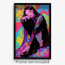 Art Poster - Girl Feeling Trust Wearing Warped Black Legwear (Print)