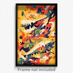 Art Poster - Damaged Tacos (Psychedelic Trippy Weird 11x17 Print)