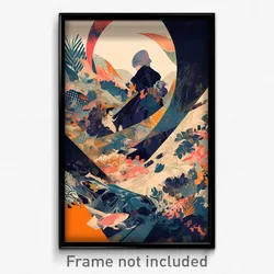 Art Poster - Voluminous Ocean (Psychedelic Trippy Weird 11x17 Print)