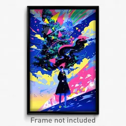 Art Poster - Evergreen Peninsula (Psychedelic Trippy Weird 11x17 Print)