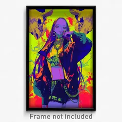 Anime Art Poster - Woman Feeling Spite Wearing Made Up Cropped Jacket (Print)