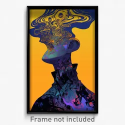 Art Poster - Dreary Statue (Psychedelic Trippy Weird 11x17 Print)