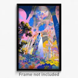 Art Poster - Starry Abbey (Psychedelic Trippy Weird 11x17 Print)