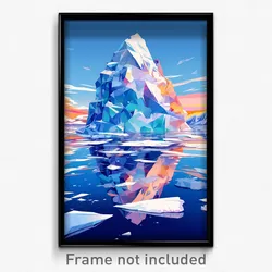 Art Poster - Admirable Iceberg (Psychedelic Trippy Weird 11x17 Print)