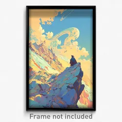 Art Poster - Vast Ridge (Psychedelic Trippy Weird 11x17 Print)