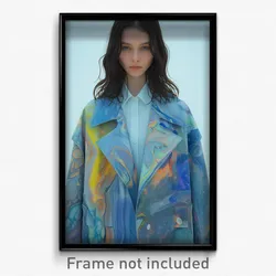 Art Poster - Light Blue Trench (Psychedelic Trippy Weird 11x17 Print)