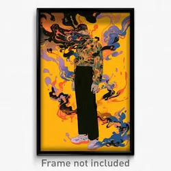 Art Poster - Man Feeling Schadenfreude Wearing Merry Black Pants (Print)