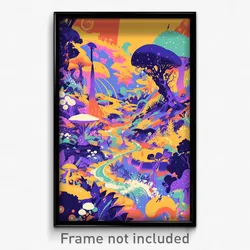 Art Poster - Busy Archipelago (Psychedelic Trippy Weird 11x17 Print)