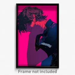 Anime Art Poster - Boys Feeling Hope Wearing Cutting Pink Sleeves