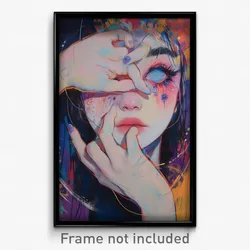 Art Poster - White Pizza (Psychedelic Trippy Weird 11x17 Print)
