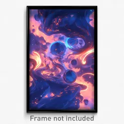 Art Poster - Frightening Galaxy (Psychedelic Trippy Weird 11x17 Print)