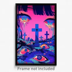 Art Poster - Distorted Grave (Psychedelic Trippy Weird 11x17 Print)