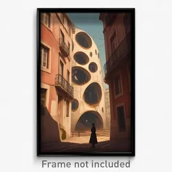 Art Poster - Bubbly Lisbon (Psychedelic Trippy Weird 11x17 Print)