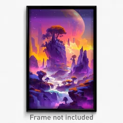 Art Poster - Tiny Hills (Psychedelic Trippy Weird 11x17 Print)