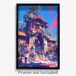 Art Poster - Acclaimed Temple (Psychedelic Trippy Weird 11x17 Print)