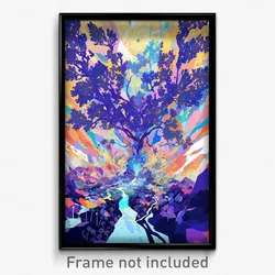 Art Poster - Infinite Forest (Psychedelic Trippy Weird 11x17 Print)
