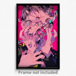Anime Art Poster - Man Feeling Reluctant Wearing Handsome Pink (Print)