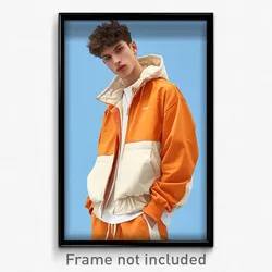 Art Poster - Man Feeling Mixed Up Wearing Rundown Hooded Track Jacket (Print)