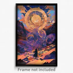 Art Poster - Deserted Abyss (Psychedelic Trippy Weird 11x17 Print)