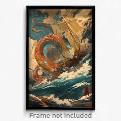 Art Poster - Buoyant Rest (Psychedelic Trippy Weird 11x17 Print)