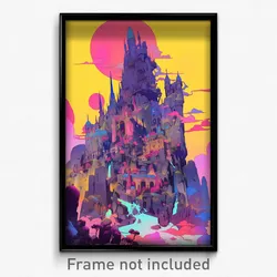 Art Poster - Imperfect Castle (Psychedelic Trippy Weird 11x17 Print)