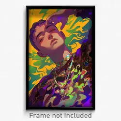 Anime Art Poster - Boy Feeling Humility Wearing Glum Necklace (Print)