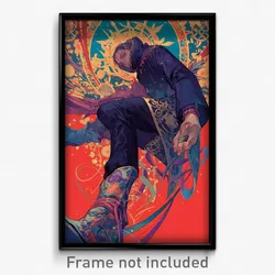 Art Poster - Man Feeling Aggressive Wearing Beautiful Boots (Print)