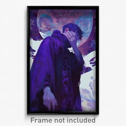 Art Poster - Boy Feeling Cruelty Wearing Webbed Purple Capelet (Print)