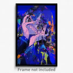 Anime Art Poster - Girl Feeling Isolated Wearing Enchanted Blue Serafuku (Print)